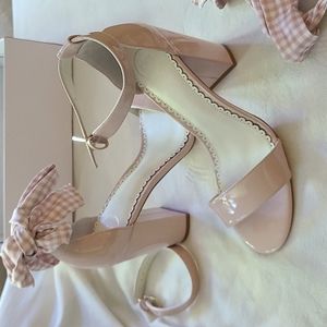 1901 NORDSTROM Haiden Blush Pink Patent Ankle Strap Convertible Sandal